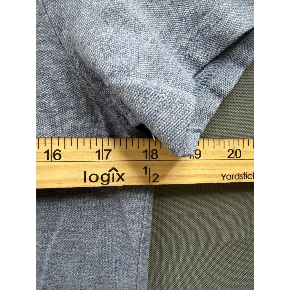 Banana Republic Polo Shirt Mens Blue Performance Pique Pocket Small